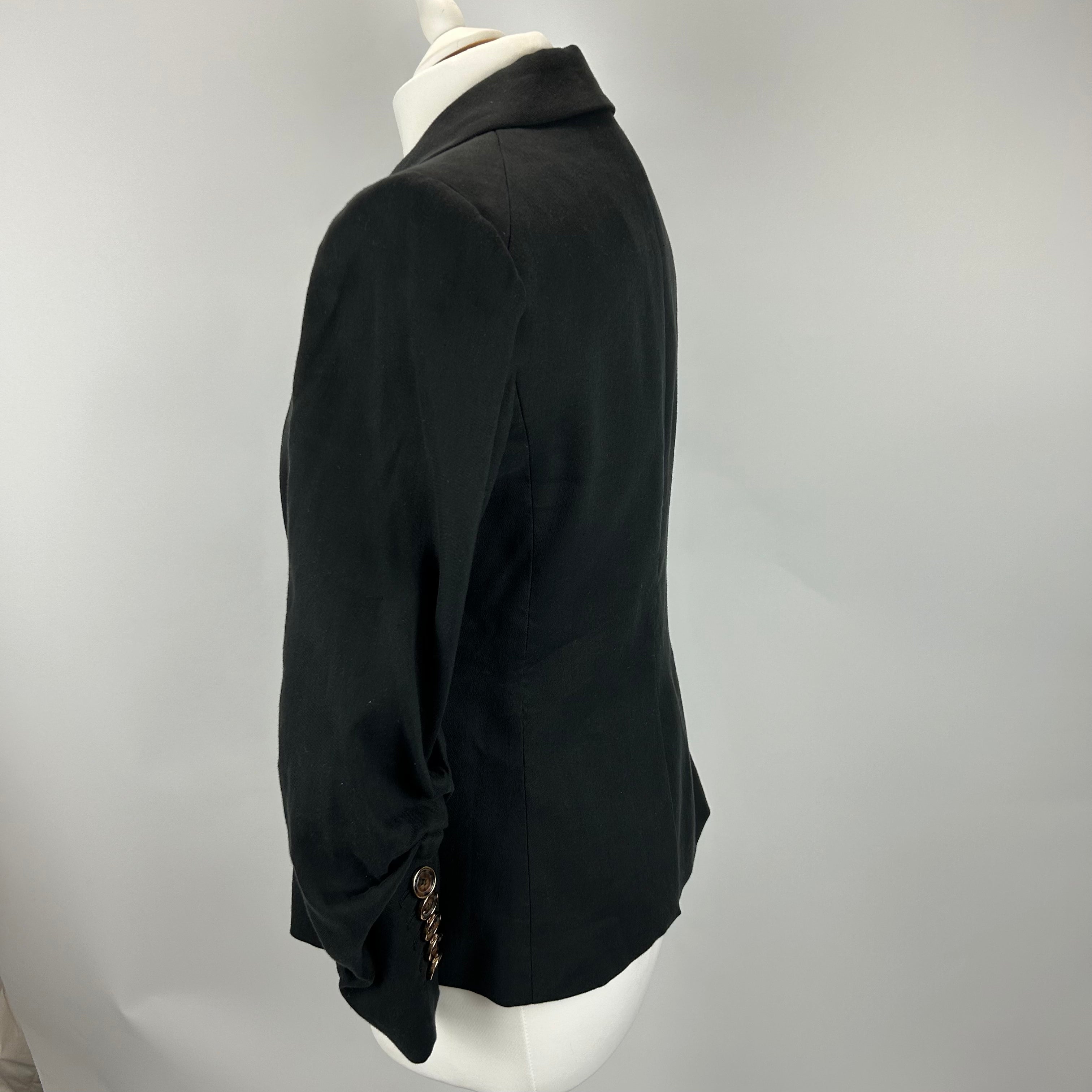 Veronica Beard Black Linen Mix Jacket S
