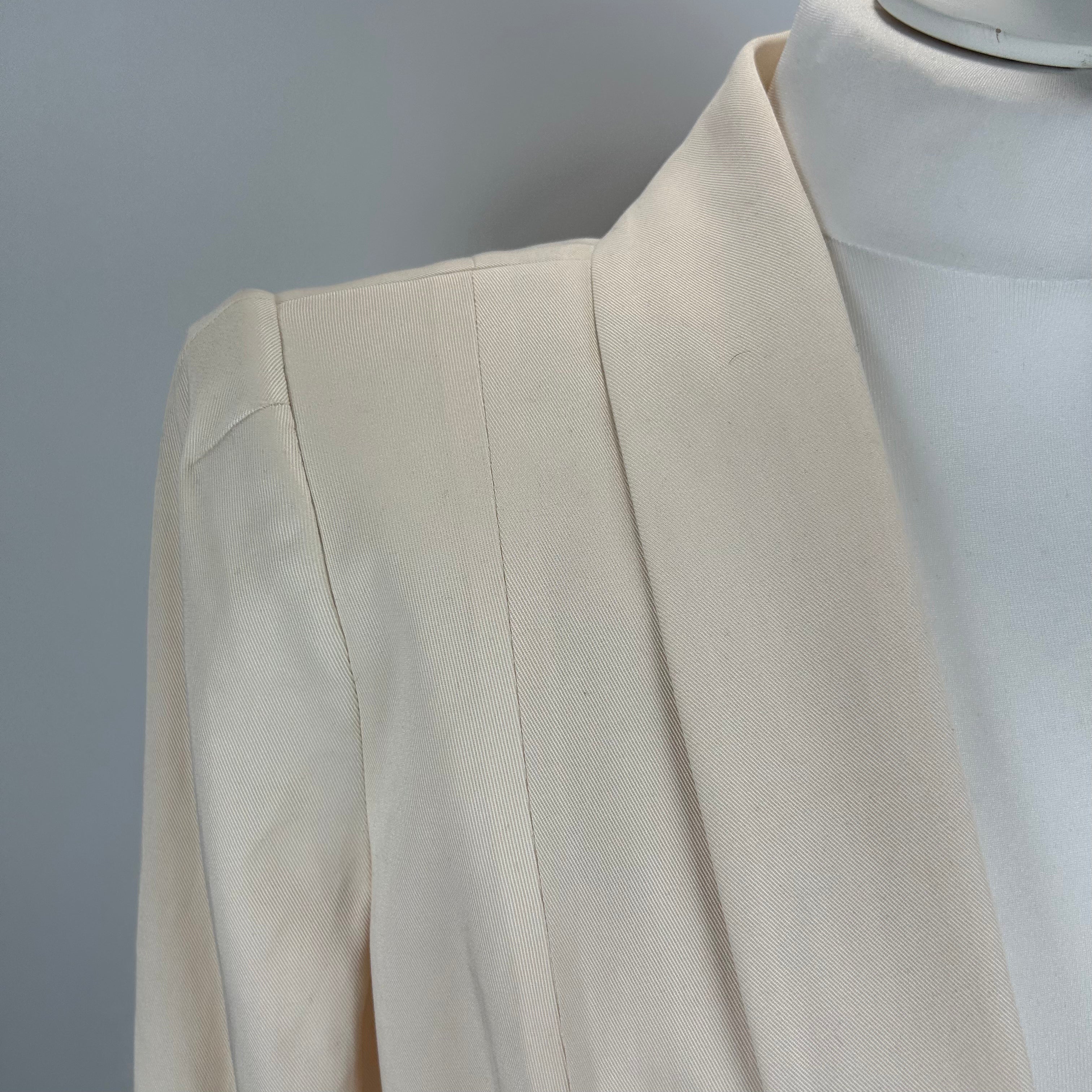 Paige New Cream Lyocell & Cotton Jacket XS