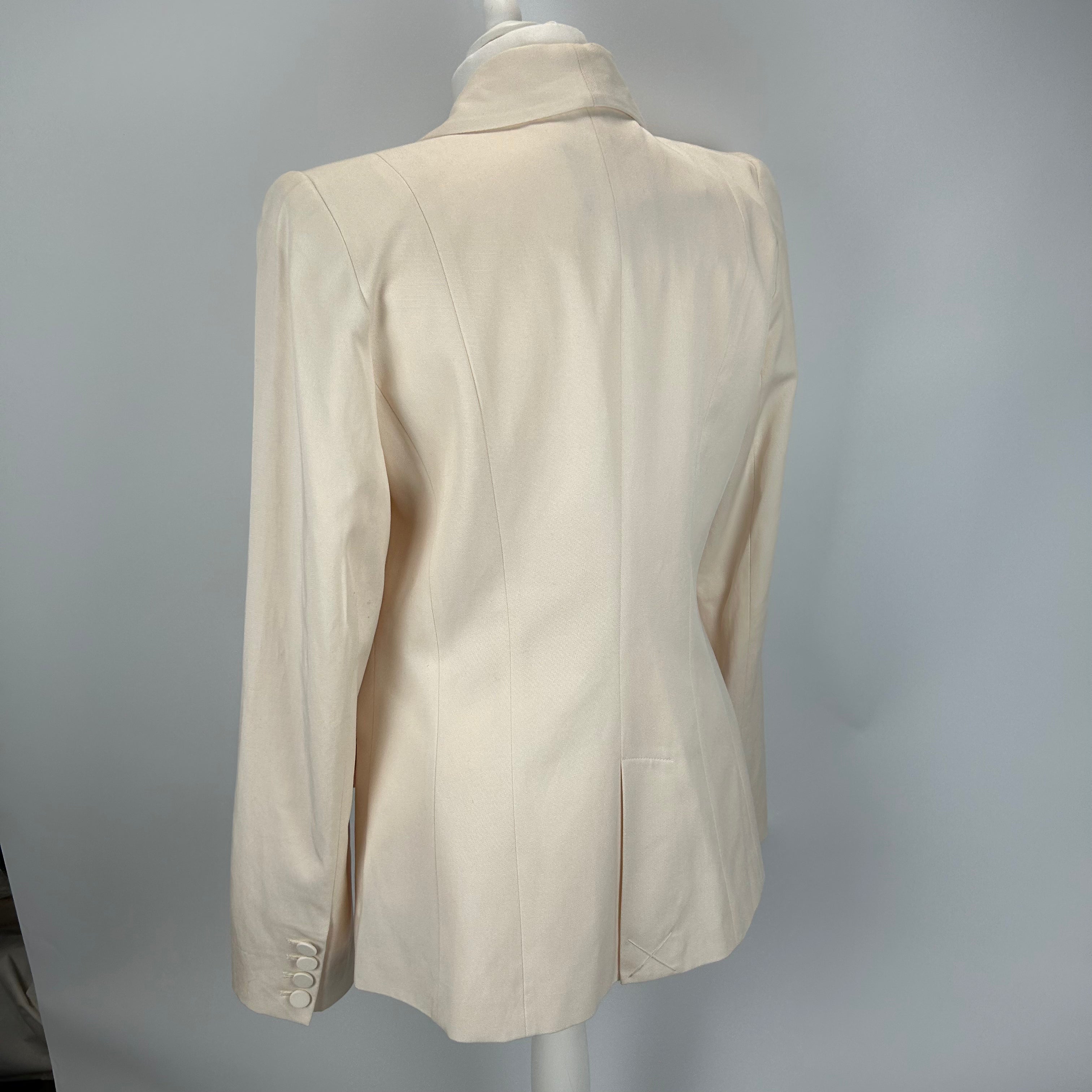 Paige New Cream Lyocell & Cotton Jacket XS