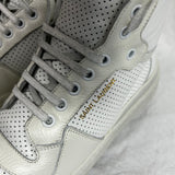 Saint Laurent £720 White Leather Mid Top Sneakers 37