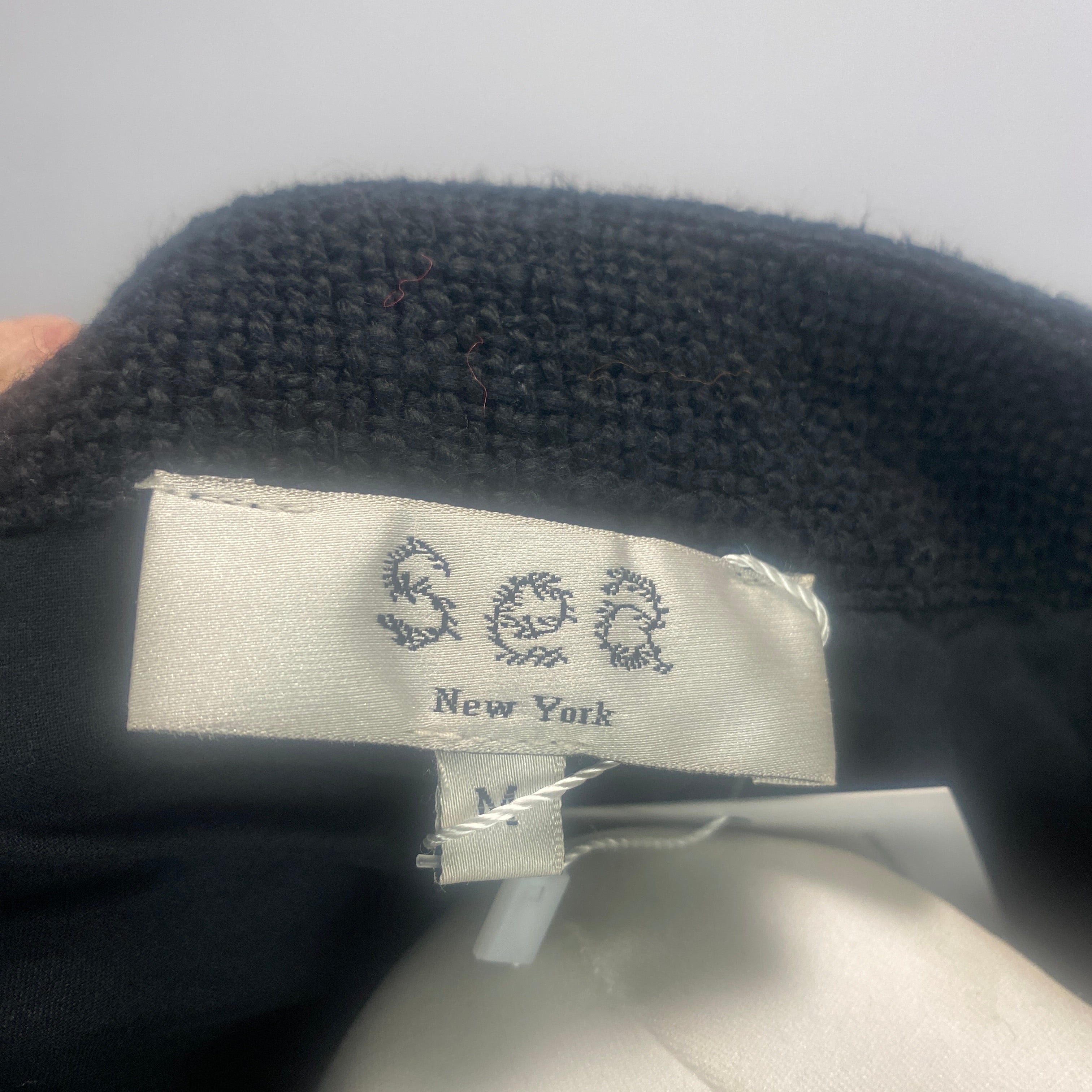 Sea New York New £600 Black Studded & Beaded Weave Jacket M