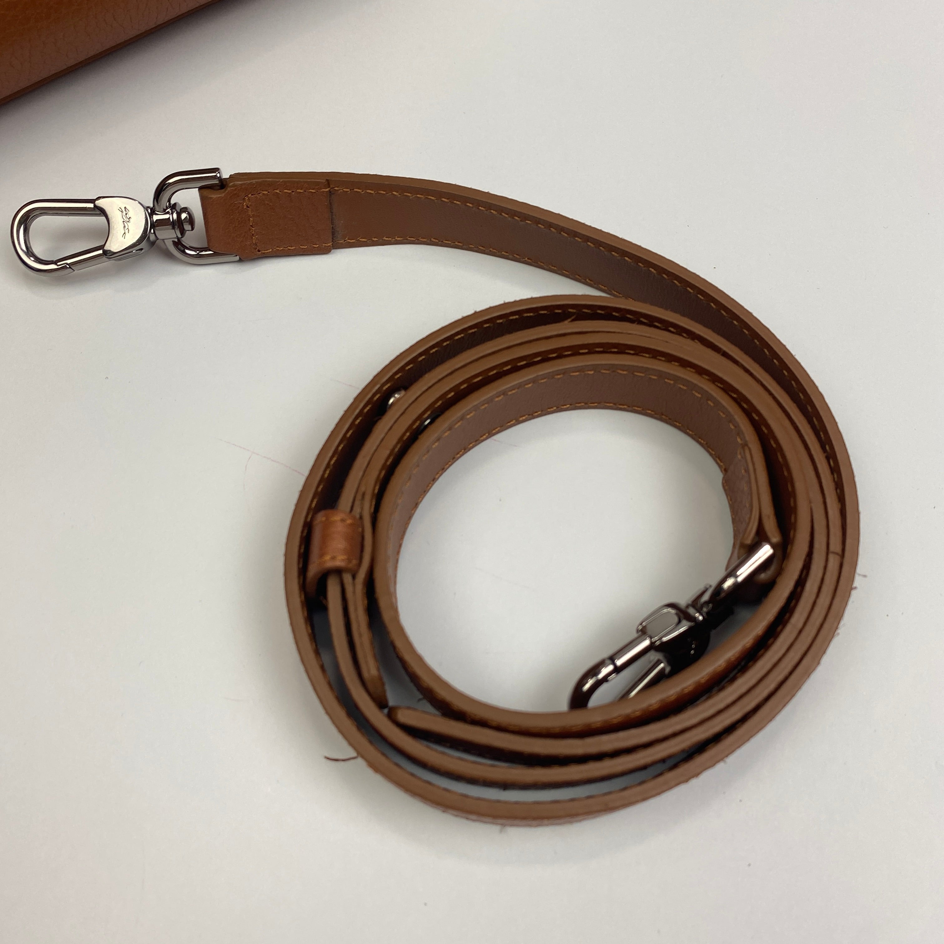 Longchamp New Madeleine Brown Leather Shoulder Bag