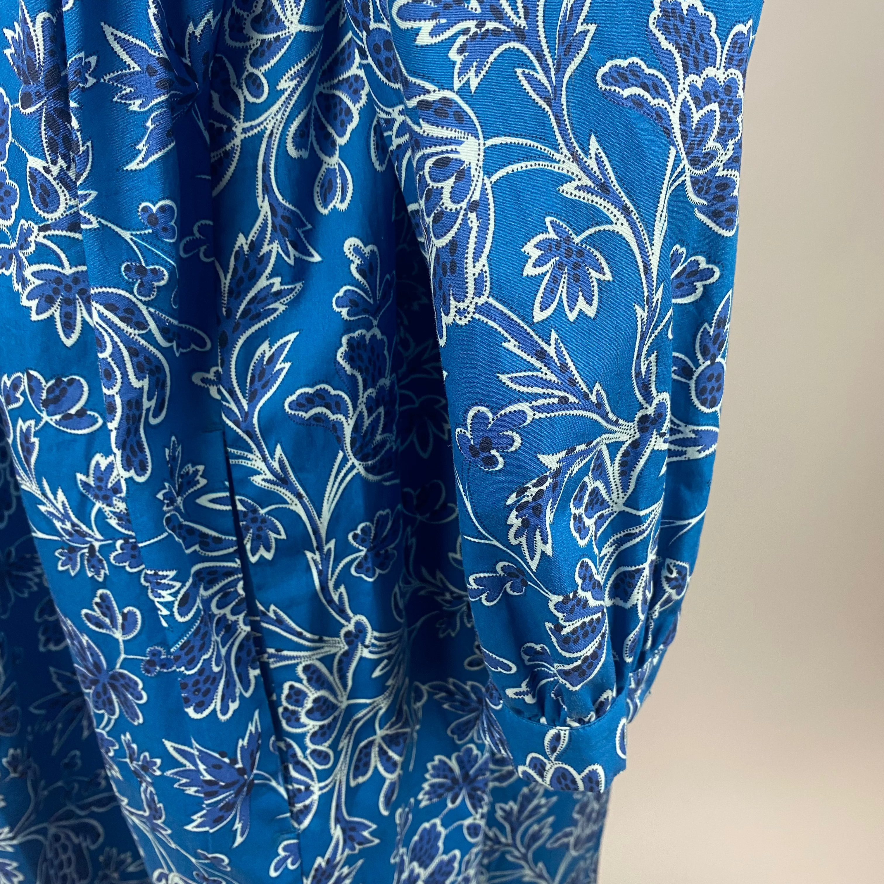 Weekend Max Mara Indigo & Navy Floral Print Cotton Tunic Dress L