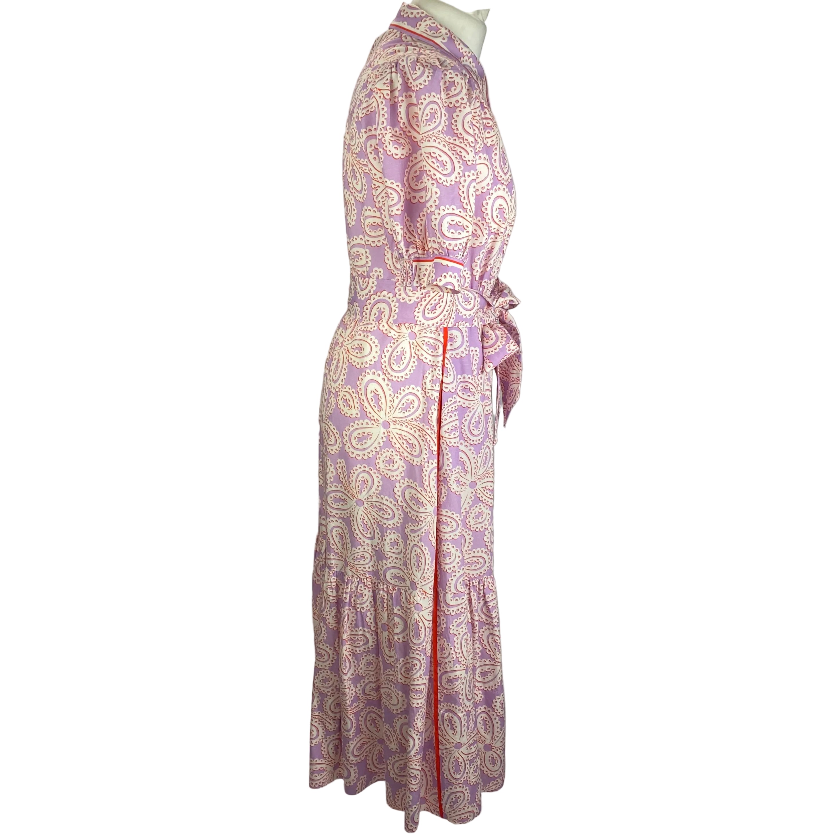 Me&Em Lilac Lace Print Shirtdress XS