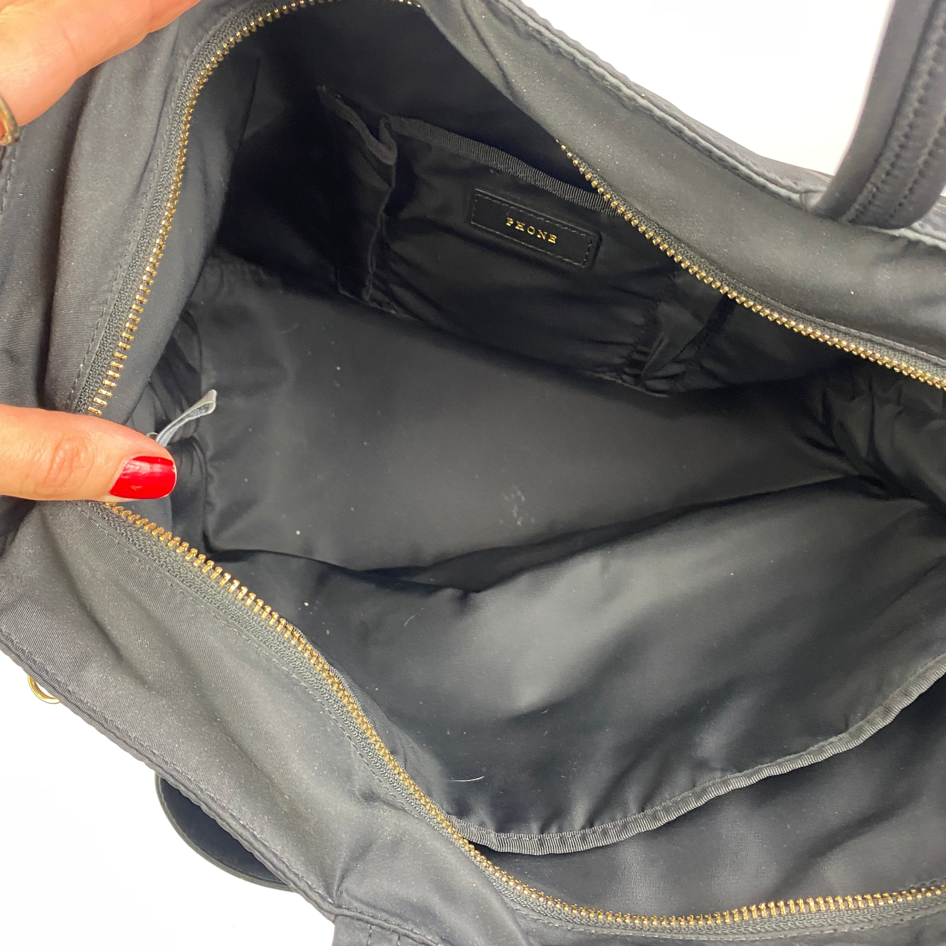 Anya Hindmarch £595 Black Nylon Multipocket Tote Bag