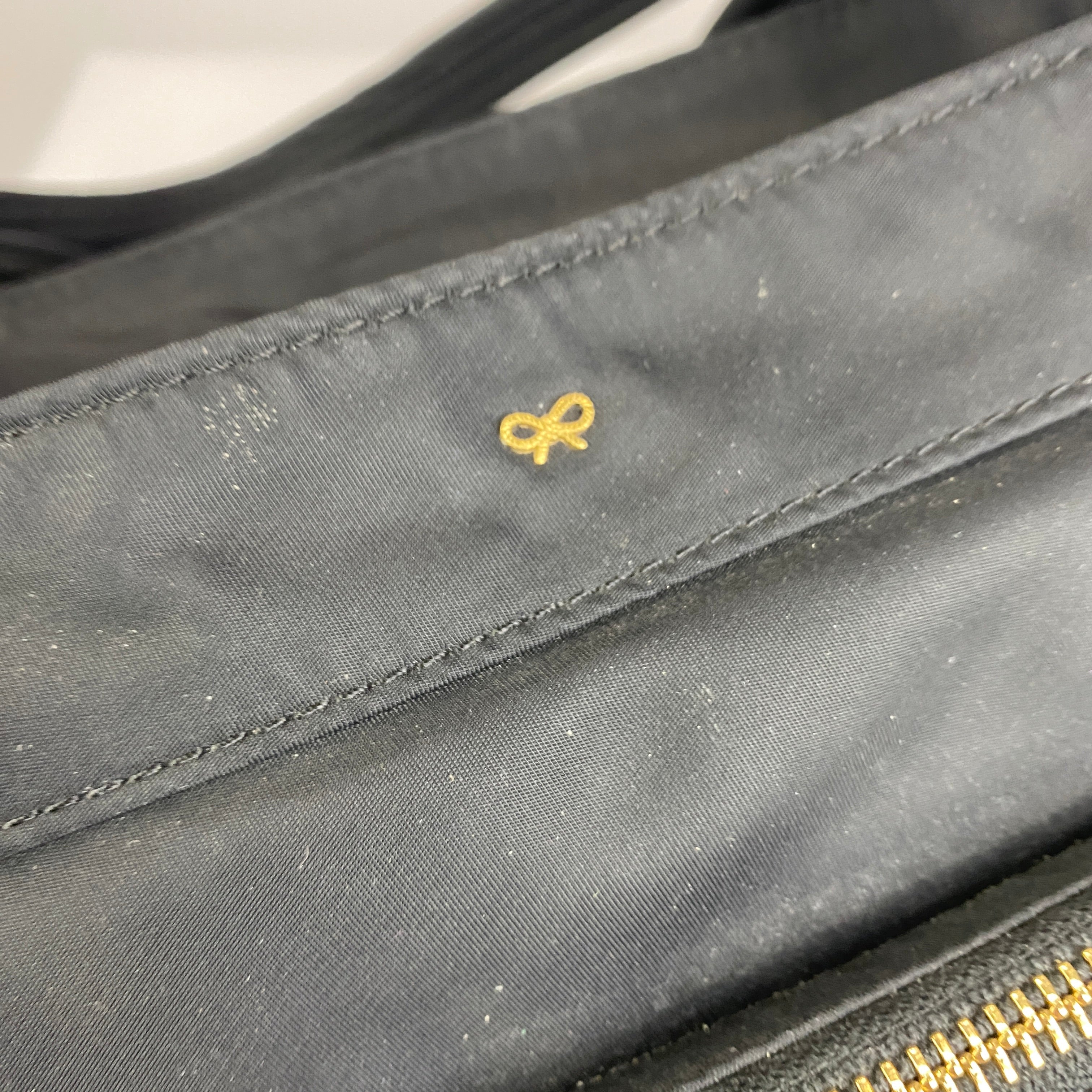Anya Hindmarch £595 Black Nylon Multipocket Tote Bag
