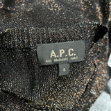 A.P.C. Black Metallic Knit Sweater S