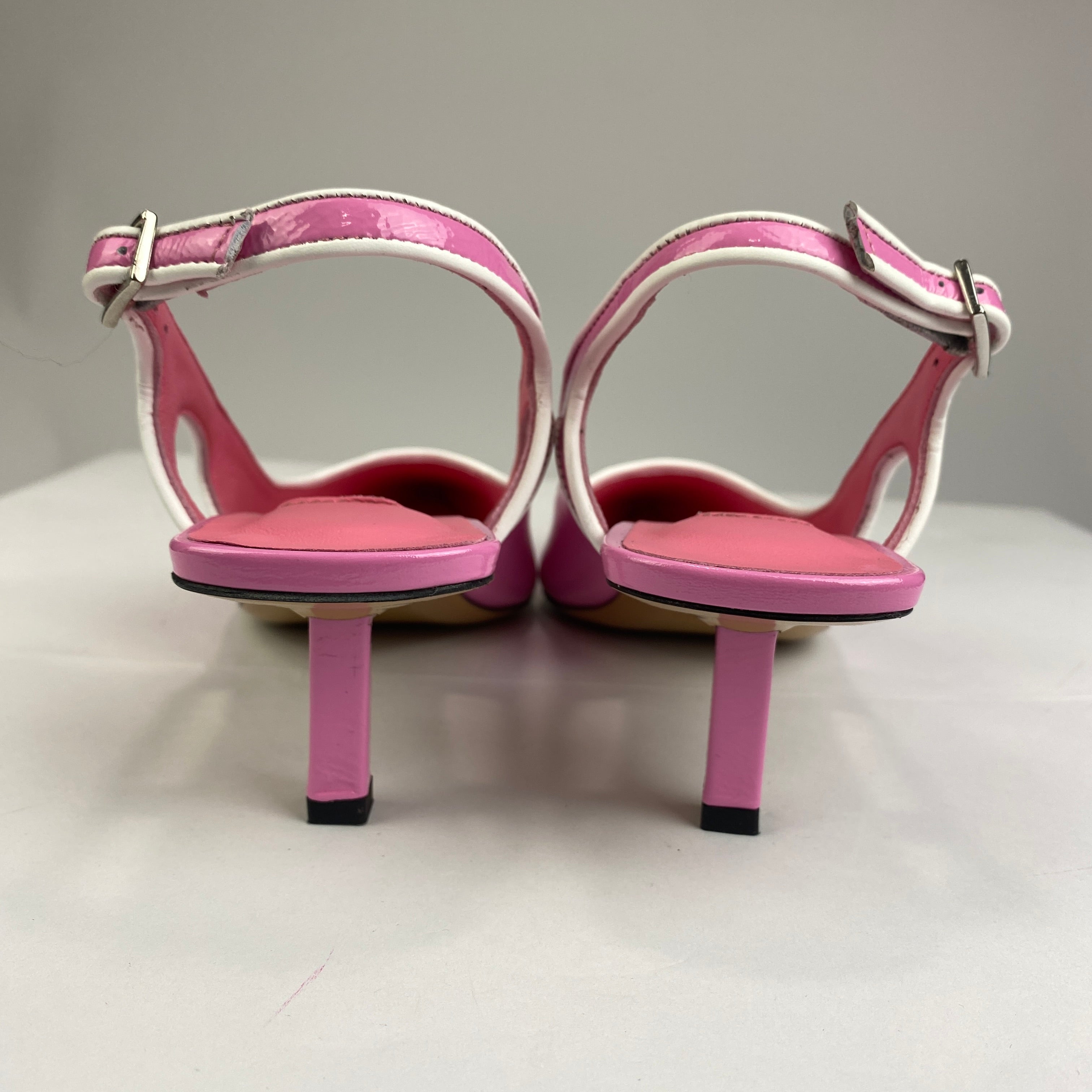Essentiel Antwerp New £240 Pink Patent Slingback Heels 39