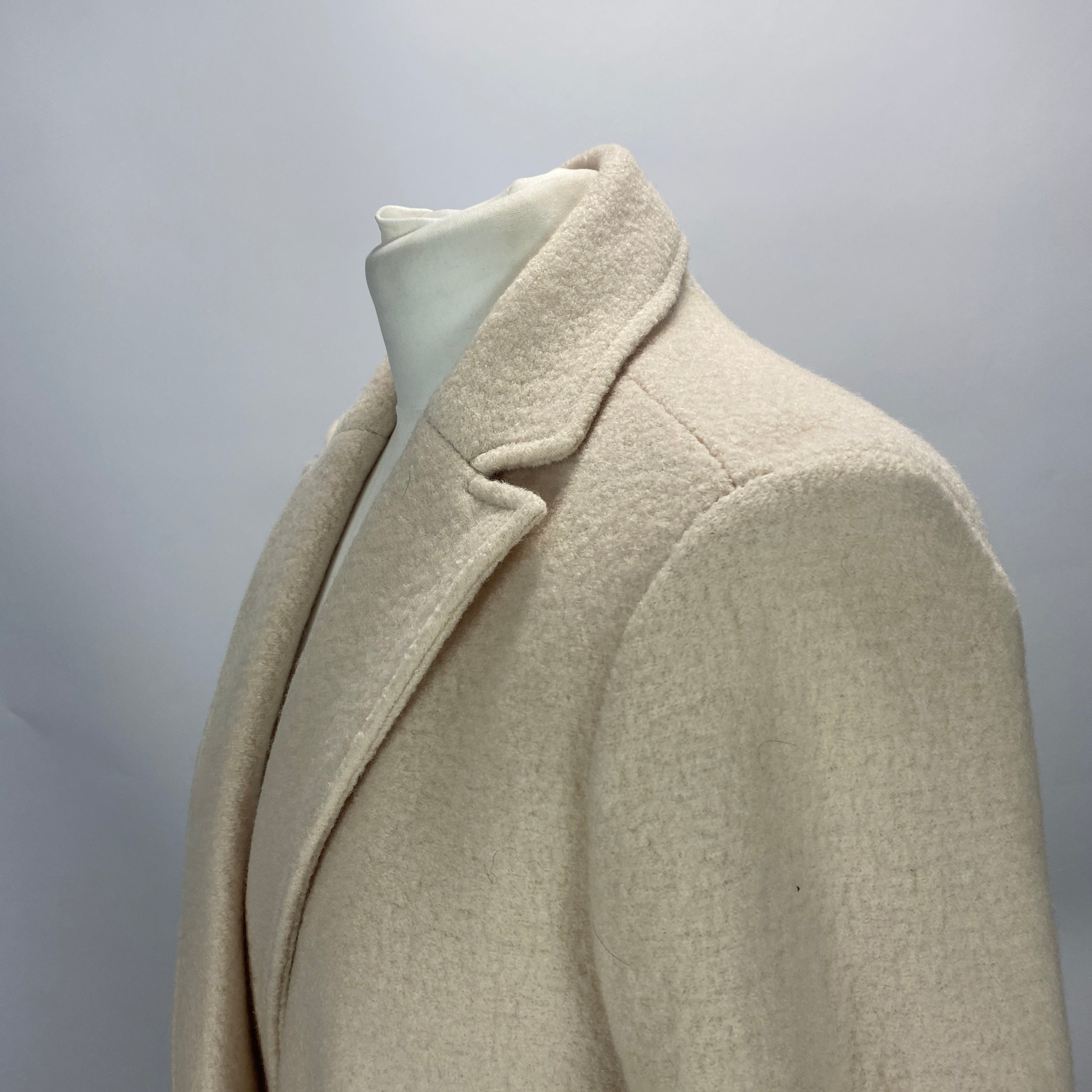 J Crew New £333 Cream Italian Boiled Wool Car Coat S