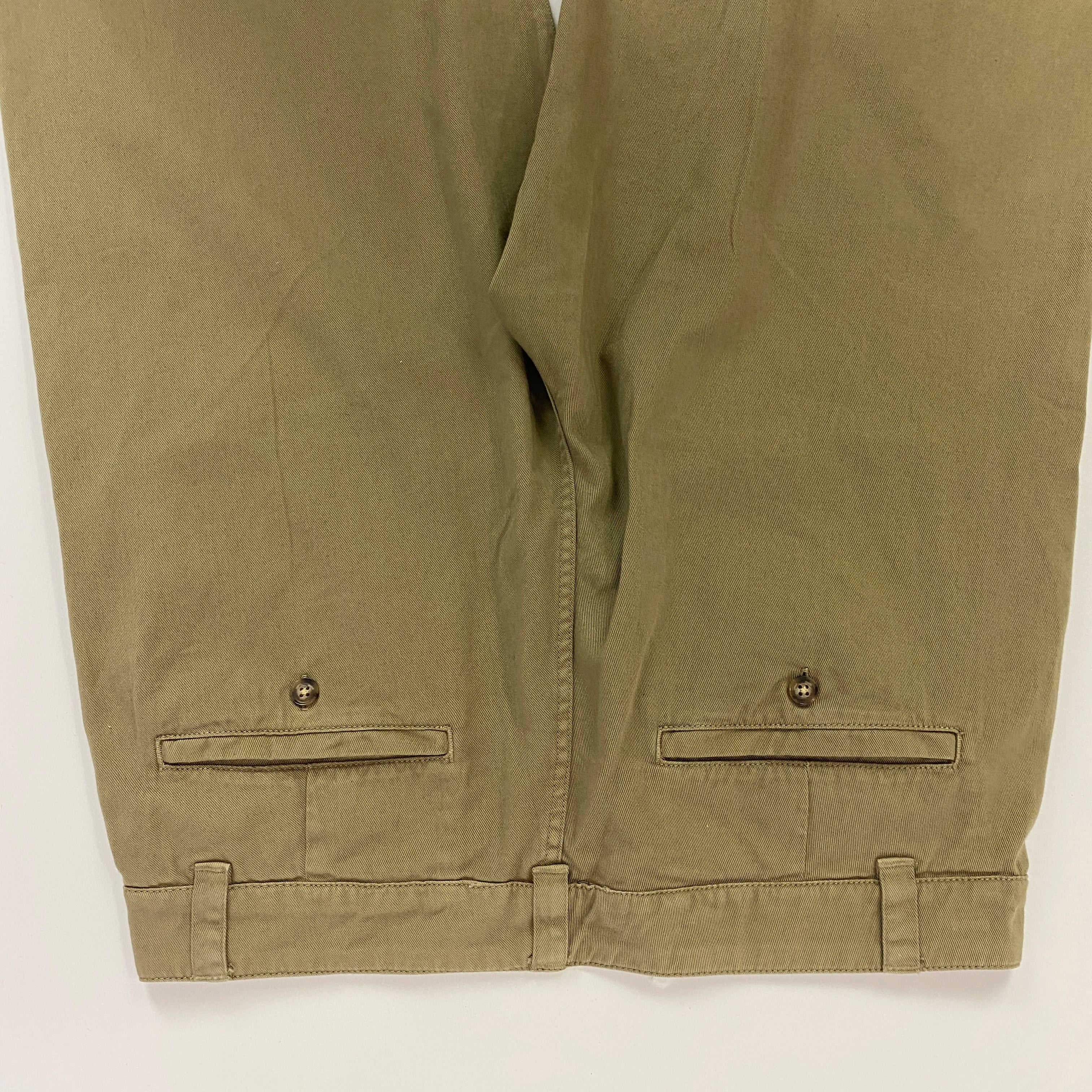 Jeanerica New £260 Light Khaki Kyoto Chino Trousers 26
