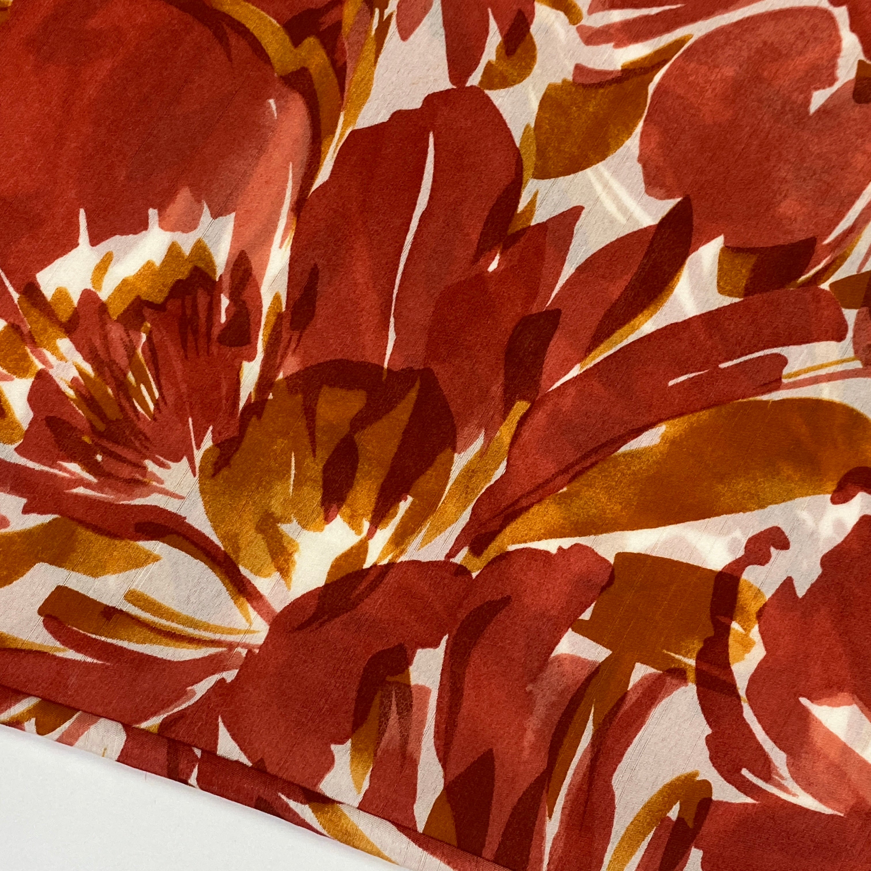 Alexis New £295 Burnt Orange & Ivory Floral Brushstroke Pants S
