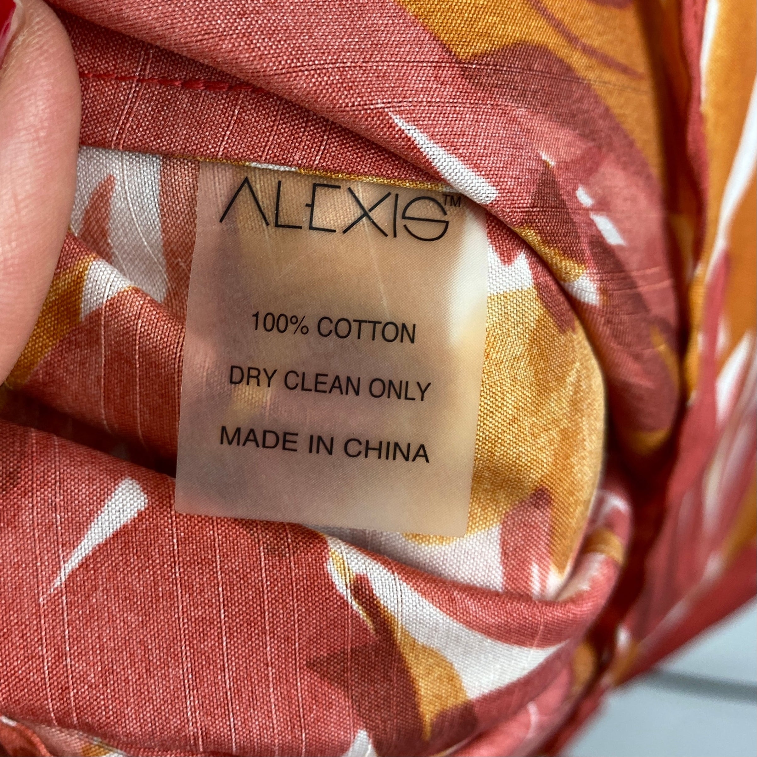Alexis New £295 Burnt Orange & Ivory Floral Brushstroke Pants S