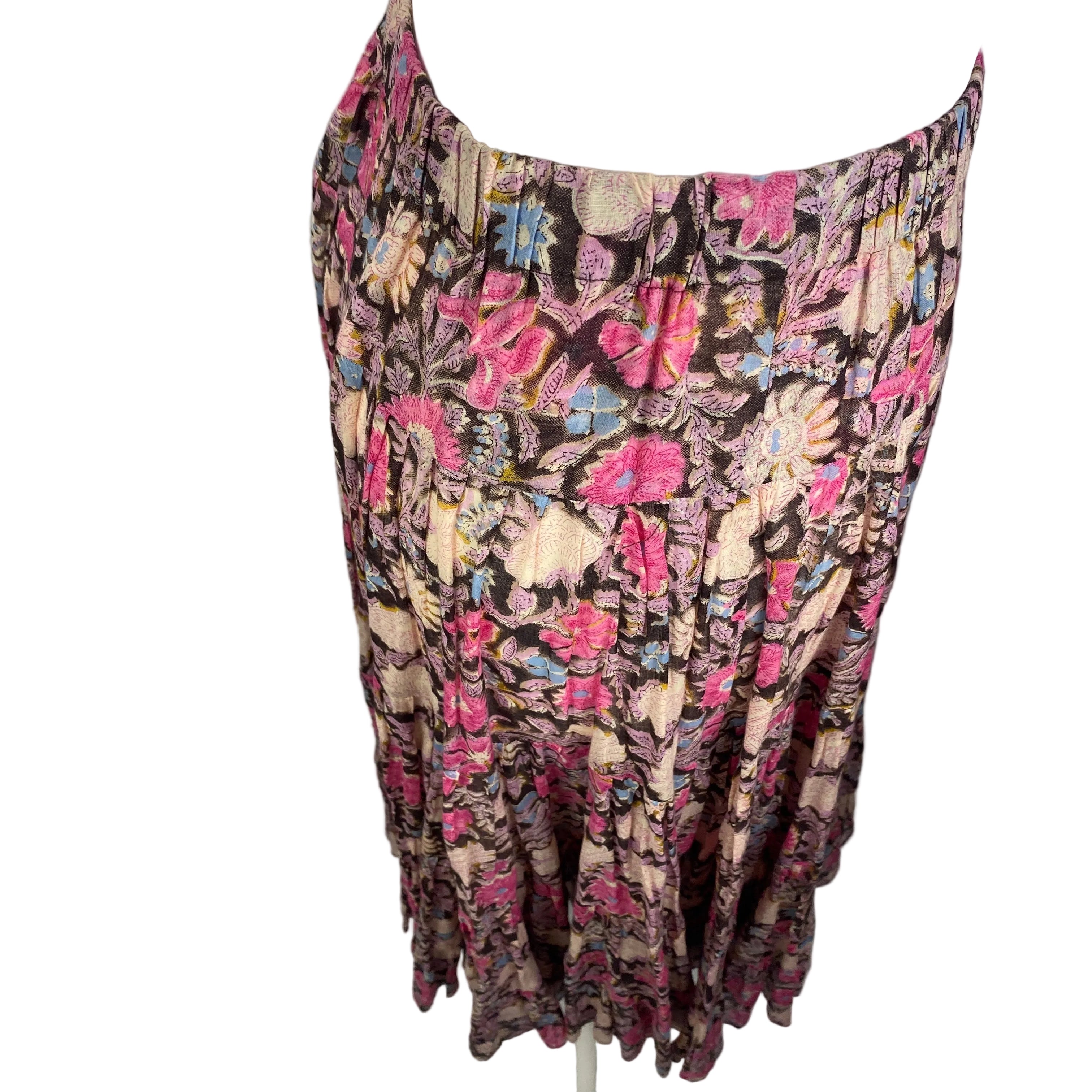 Isabel Marant Etoile New £395 Pink Floral Printed Cotton-Voile Skirt S