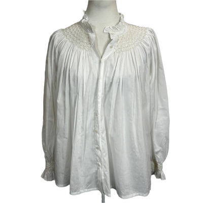 Smock London Brand New White Cotton Blouse M