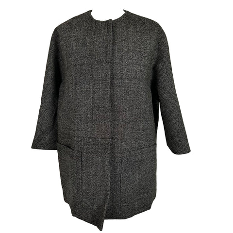 Marni Monochrome Wool Tweed Boxy Jacket XS