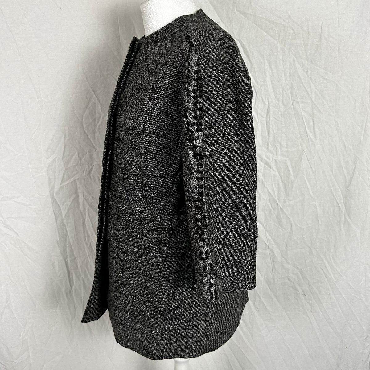 Marni Monochrome Wool Tweed Boxy Jacket XS