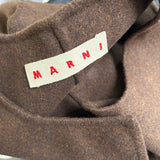 Marni Chocolate Wool Longline Gilet S