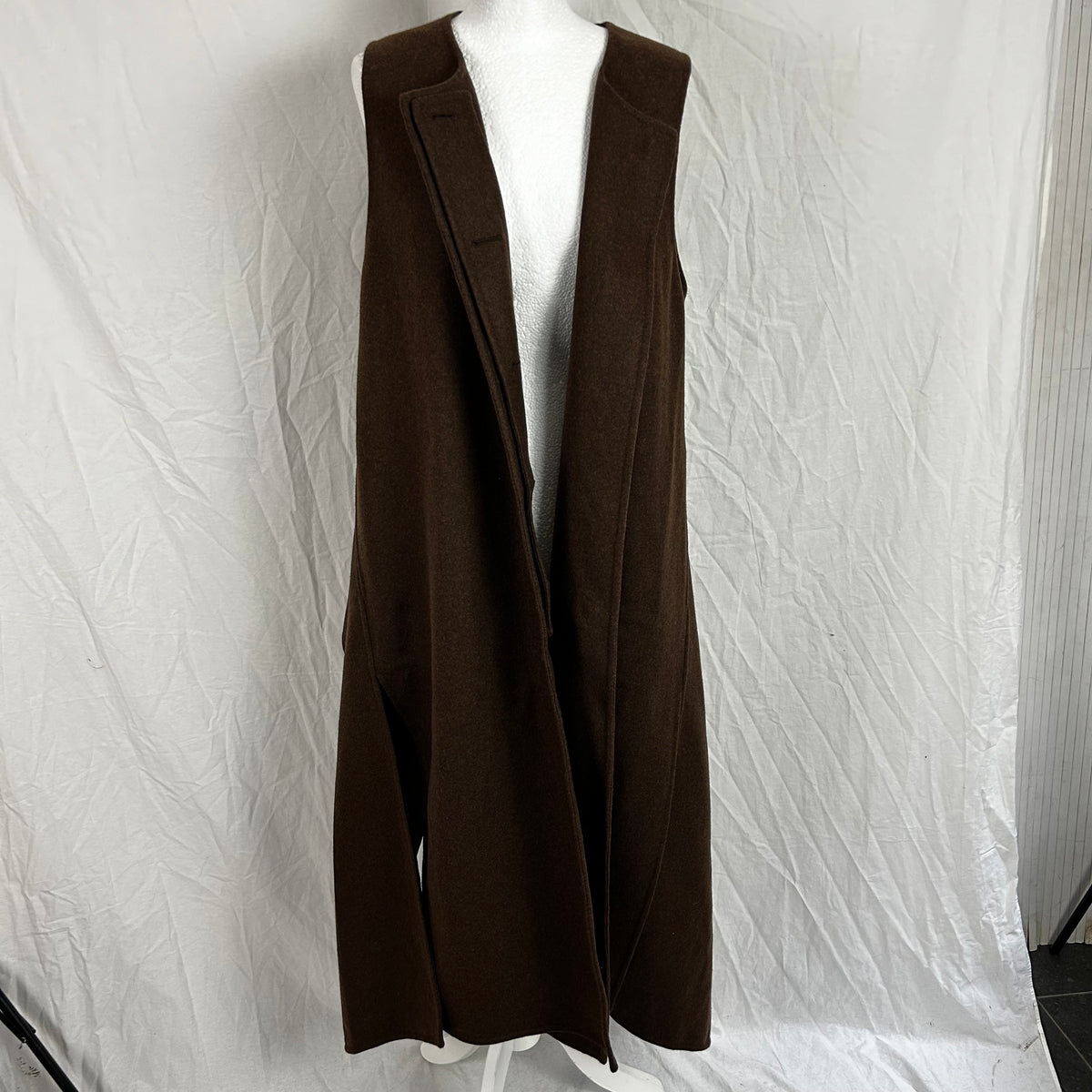 Marni Chocolate Wool Longline Gilet S