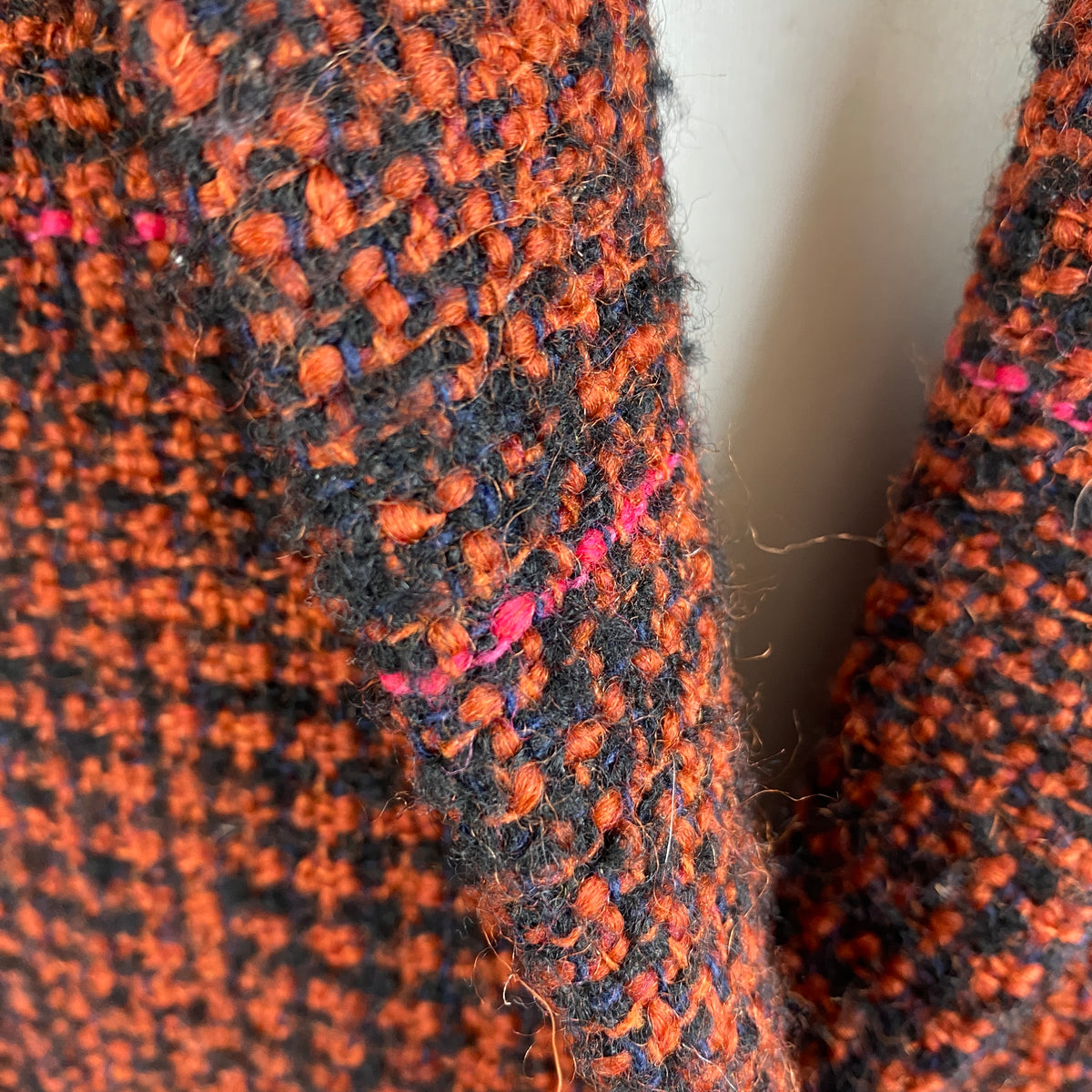 Isabel Marant Etoile Orange & Black Boucle Tweed Jacket XS