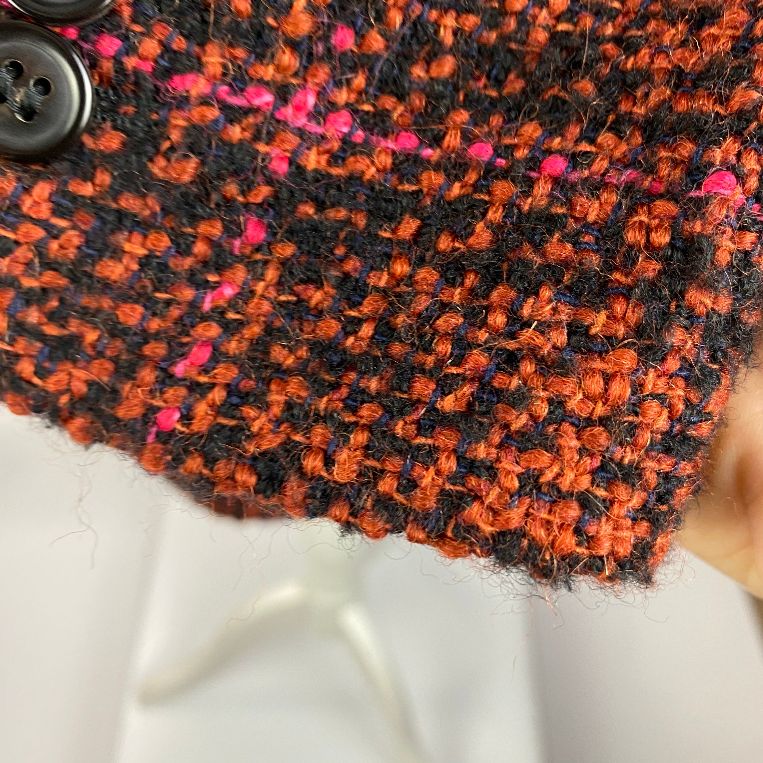 Isabel Marant Etoile Orange & Black Boucle Tweed Jacket XS