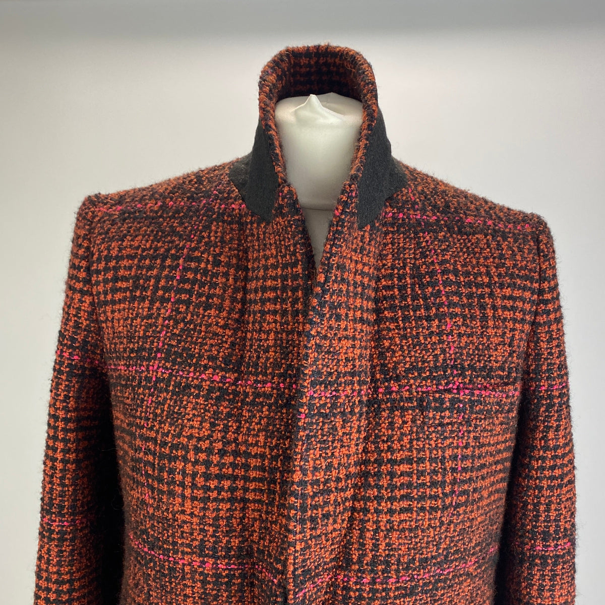 Isabel Marant Etoile Orange & Black Boucle Tweed Jacket XS