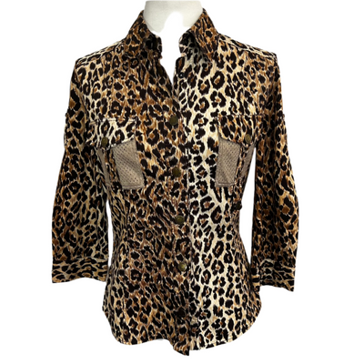 Dolce & Gabbana Leopard Print Sports Shirt S