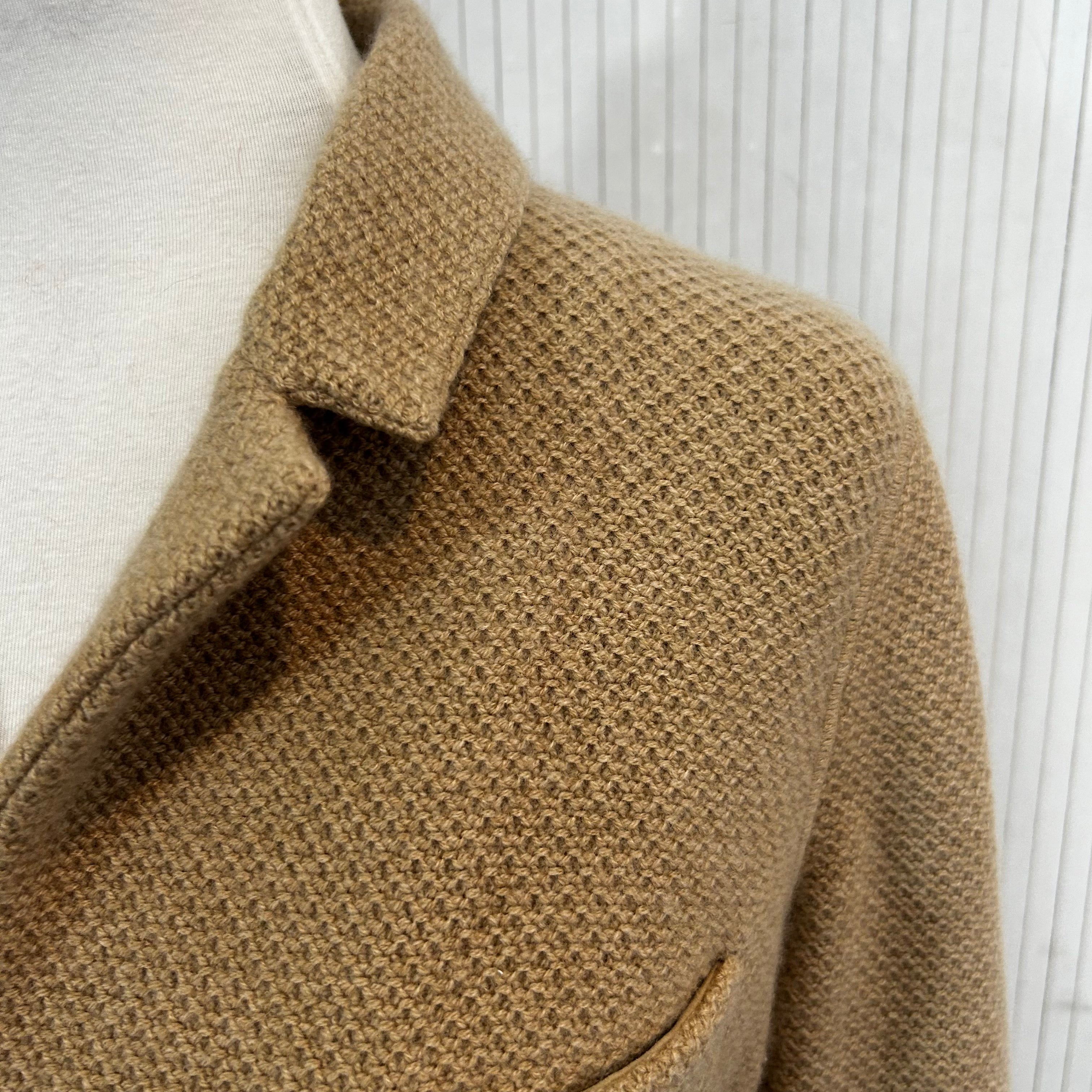 Loro Piana Camel Knit Baby Cashmere Jacket S