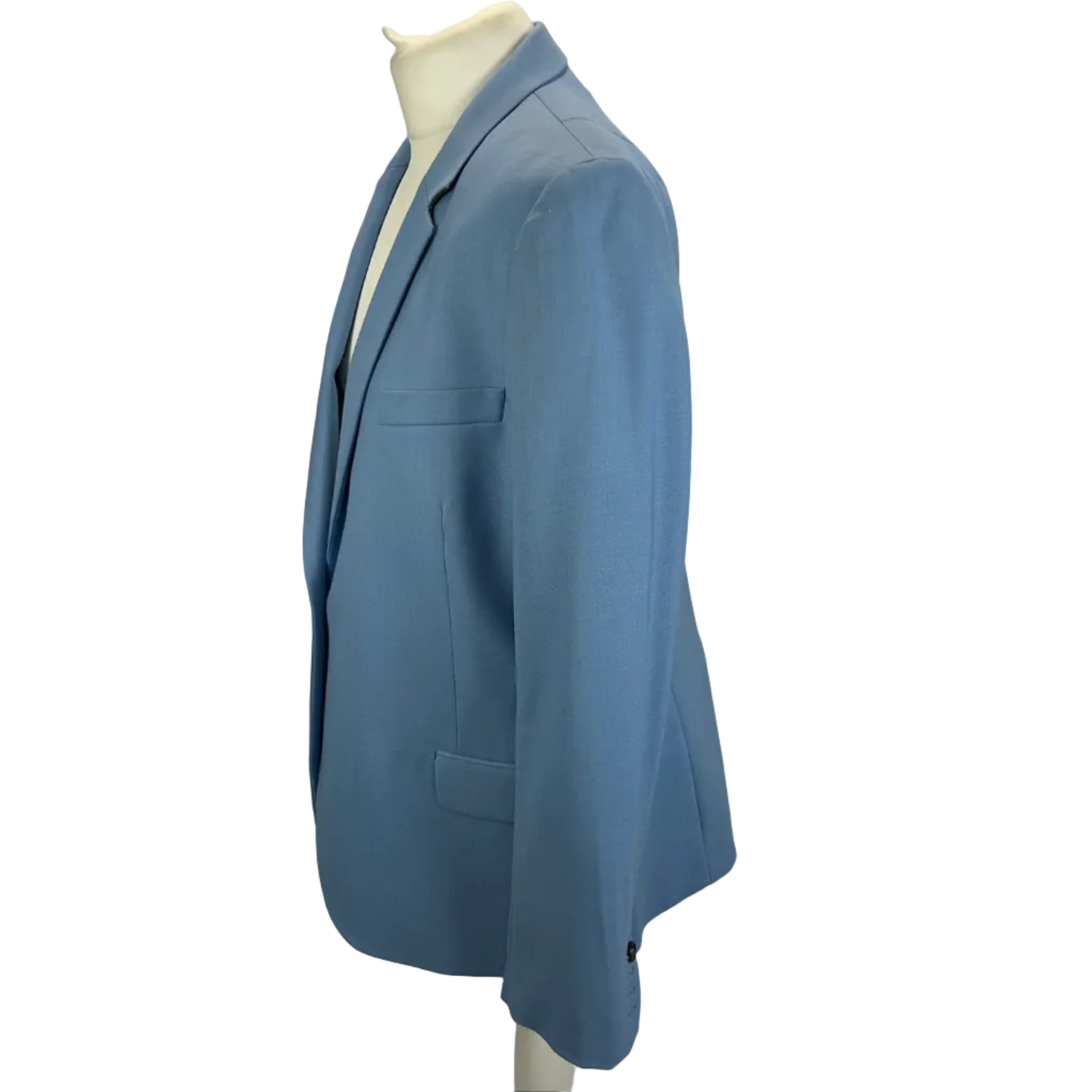 Paul Smith Baby Blue Wool Longline Blazer XL