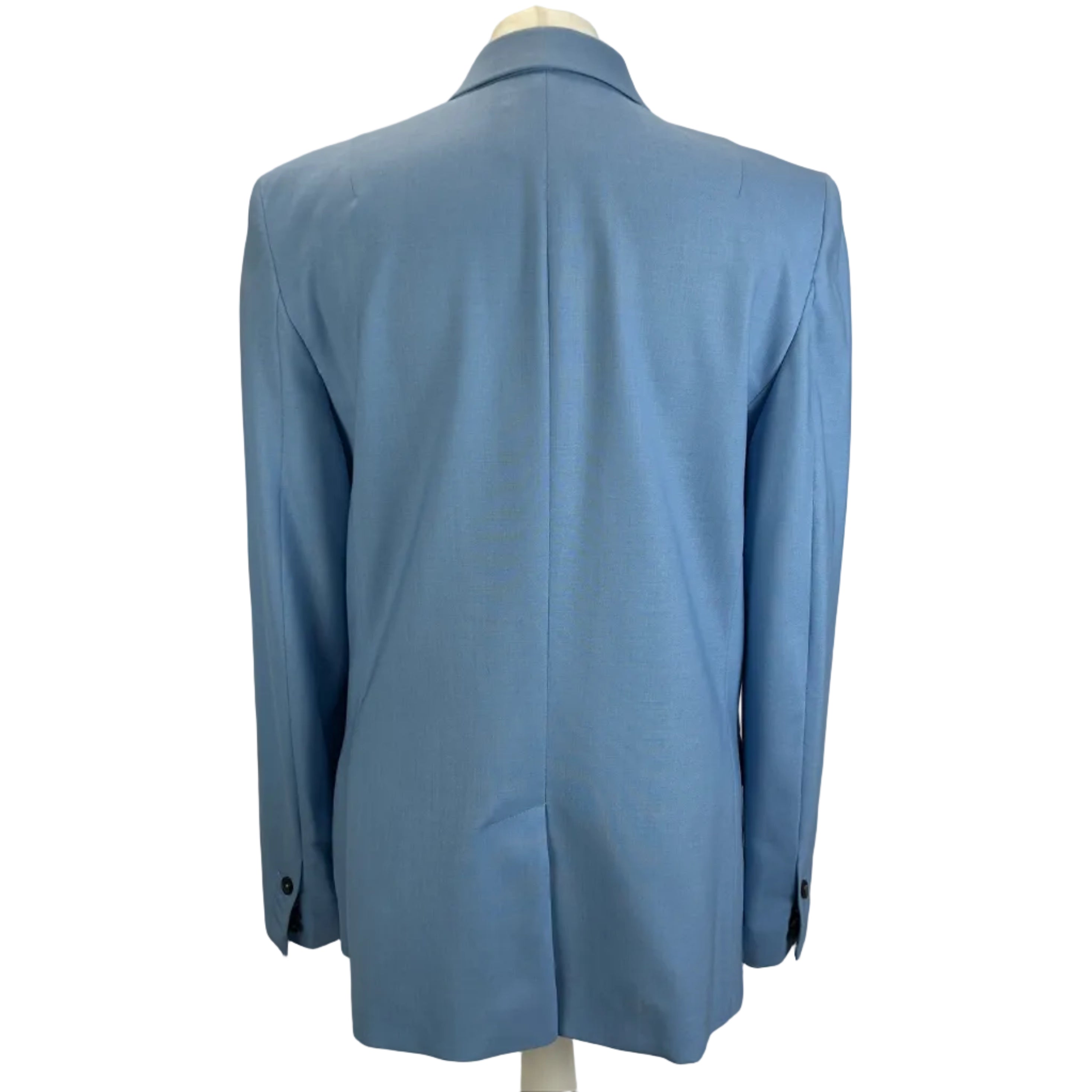 Paul Smith Baby Blue Wool Longline Blazer XL