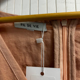 Fil De Vie $680 Soft Pink Linen Midi Dress M