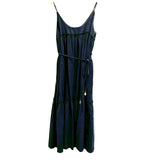 Stella McCartney Black Cotton Spaghetti Strap Maxi Dress M/L