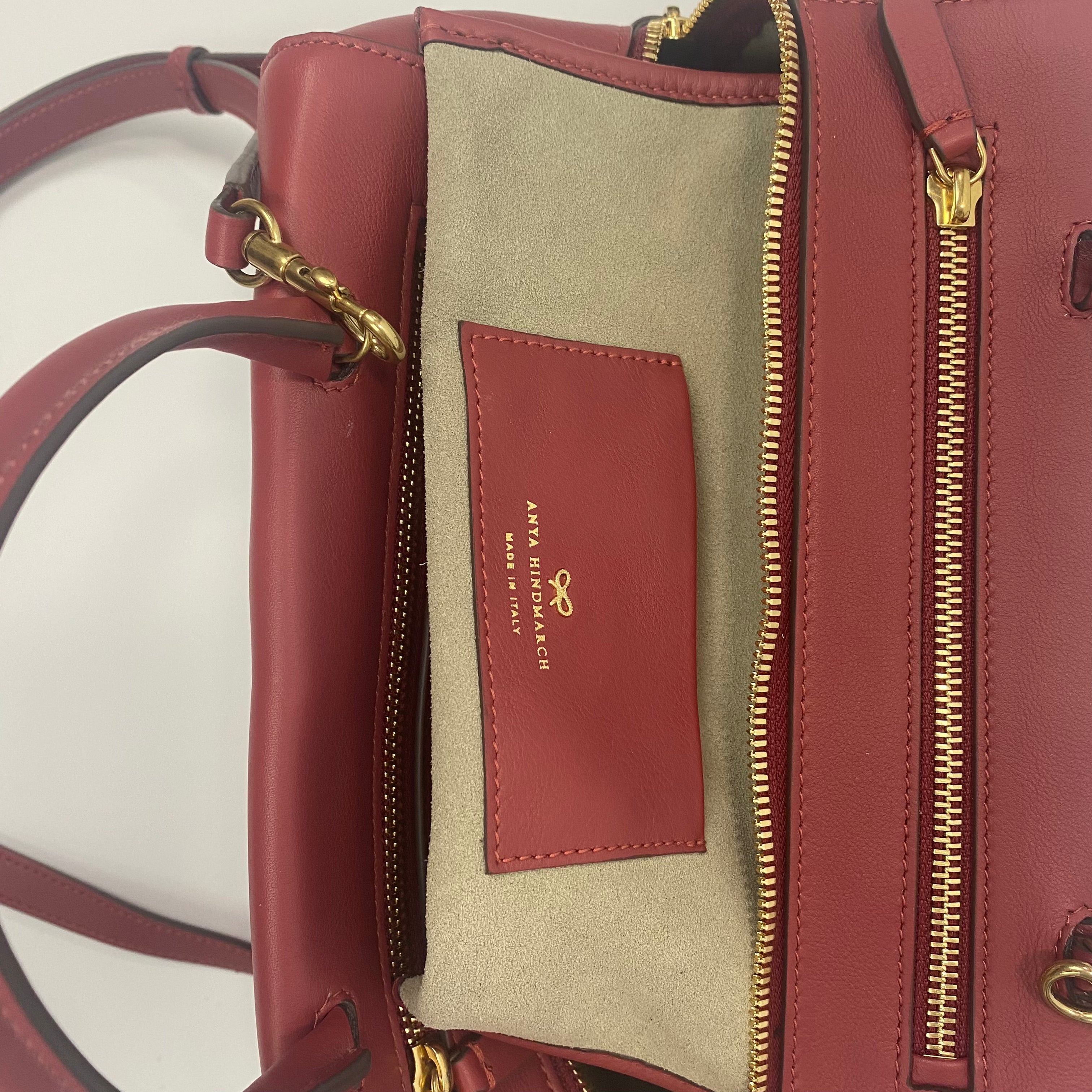 Anya Hindmarch £1650 Damson Calf Seaton Crossbody Bag