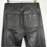 Joseph Brand New Black Leather Kemp Jeans XXS