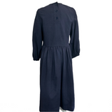 & Daughter Navy Seersucker Cotton Prairie Dress L