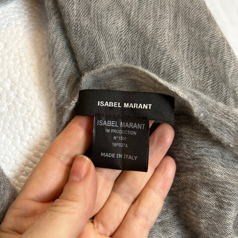 Isabel Marant £455 Pearl Grey Marl Cashmere Scarf