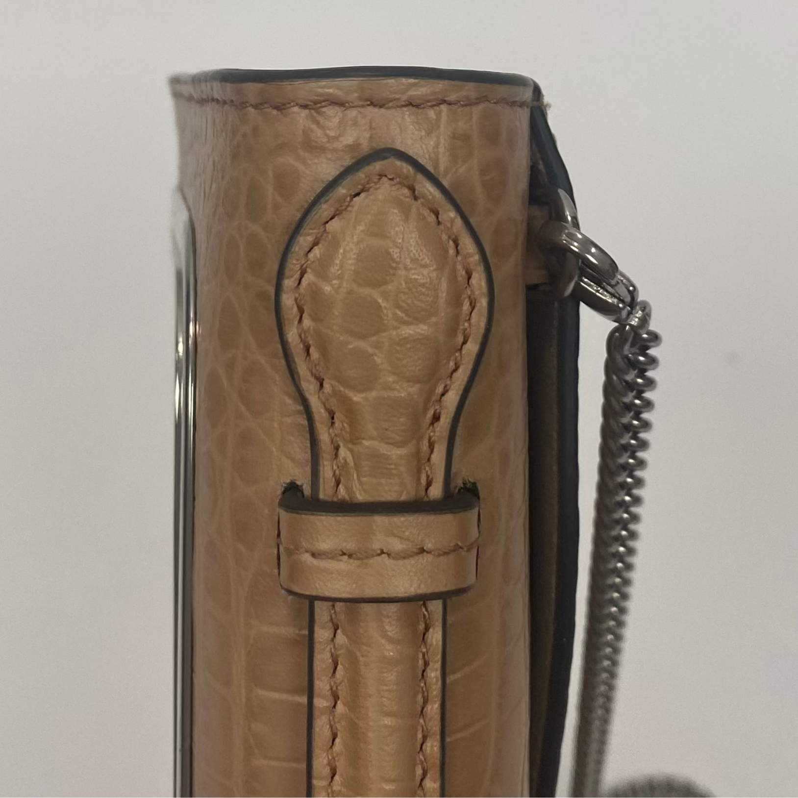 Anya Hindmarch Nude Leather Postbox Clutch/Shoulder Bag