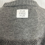 Stella McCartney Grey Chunky Wool & Faux Fur Sweater L