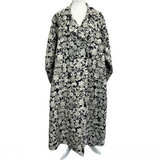 Cabbages & Roses Brand New £ 660 Navy Brocade Reversible Coat L/XL/XXL