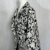 Cabbages & Roses Brand New £ 660 Navy Brocade Reversible Coat L/XL/XXL