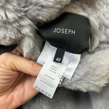 Joseph £1875 Ice Grey Reversible Shearling Brittanny Polar Coat M/L