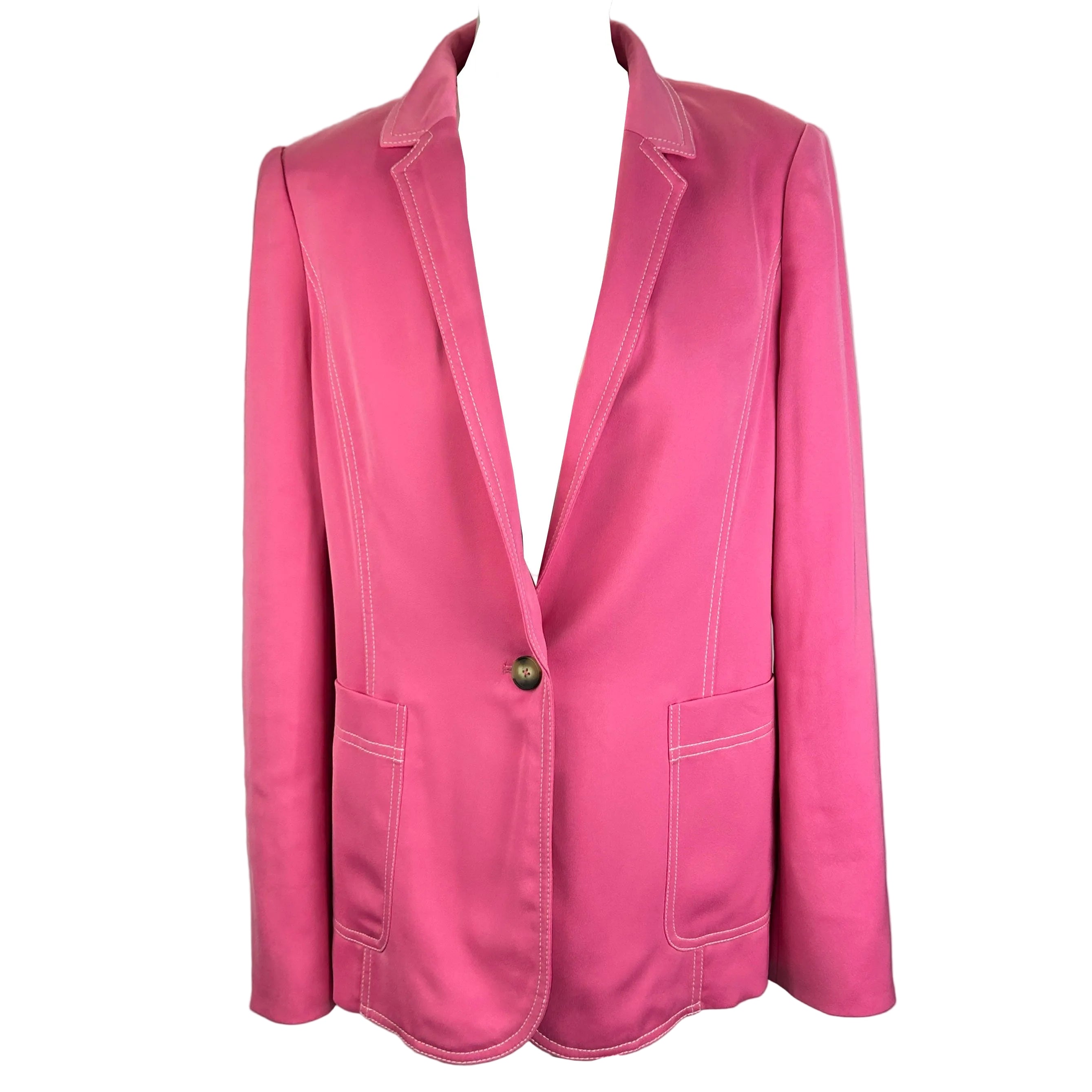 Me&Em New Sugar Pink Silky Topstitched Jacket M