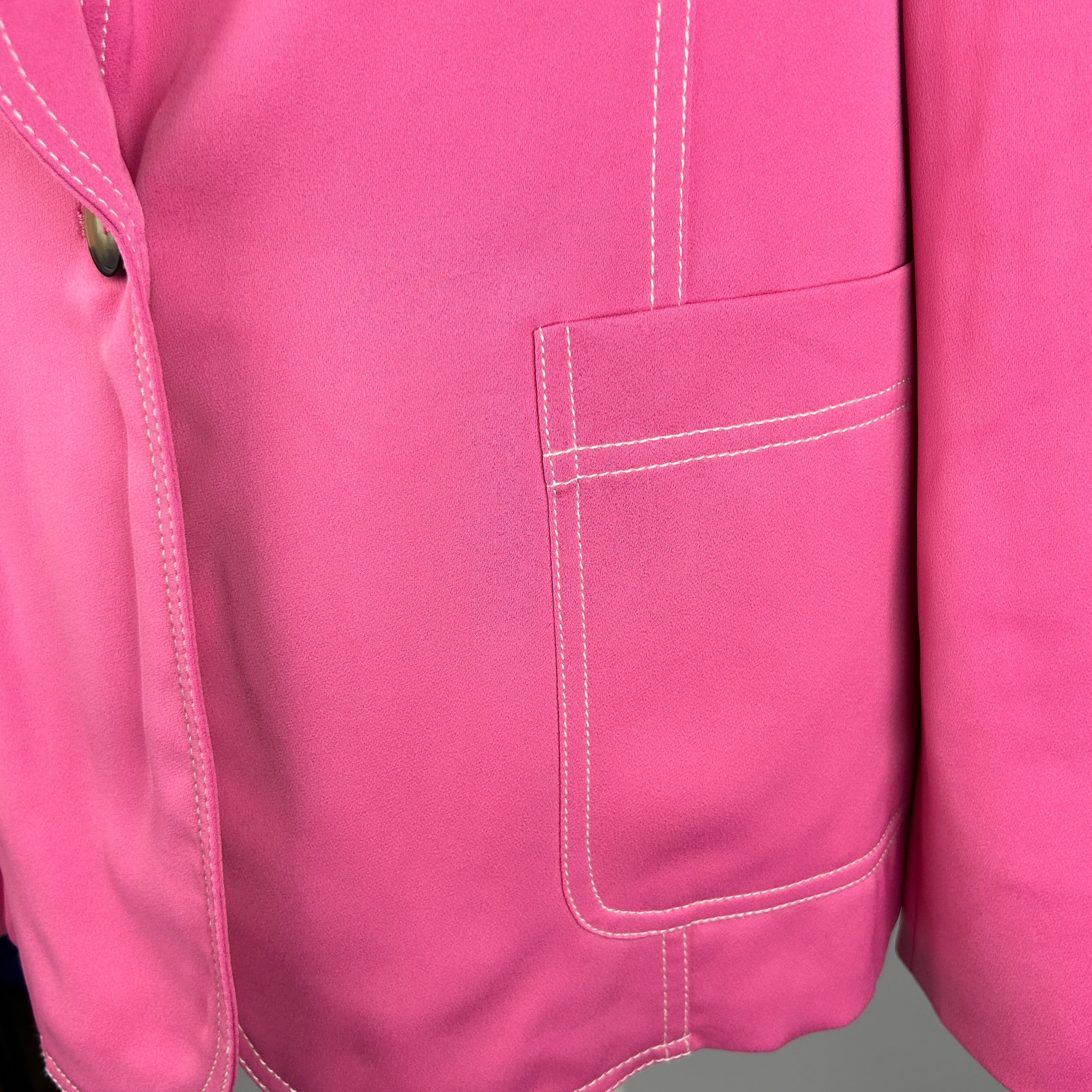 Me&Em New Sugar Pink Silky Topstitched Jacket M