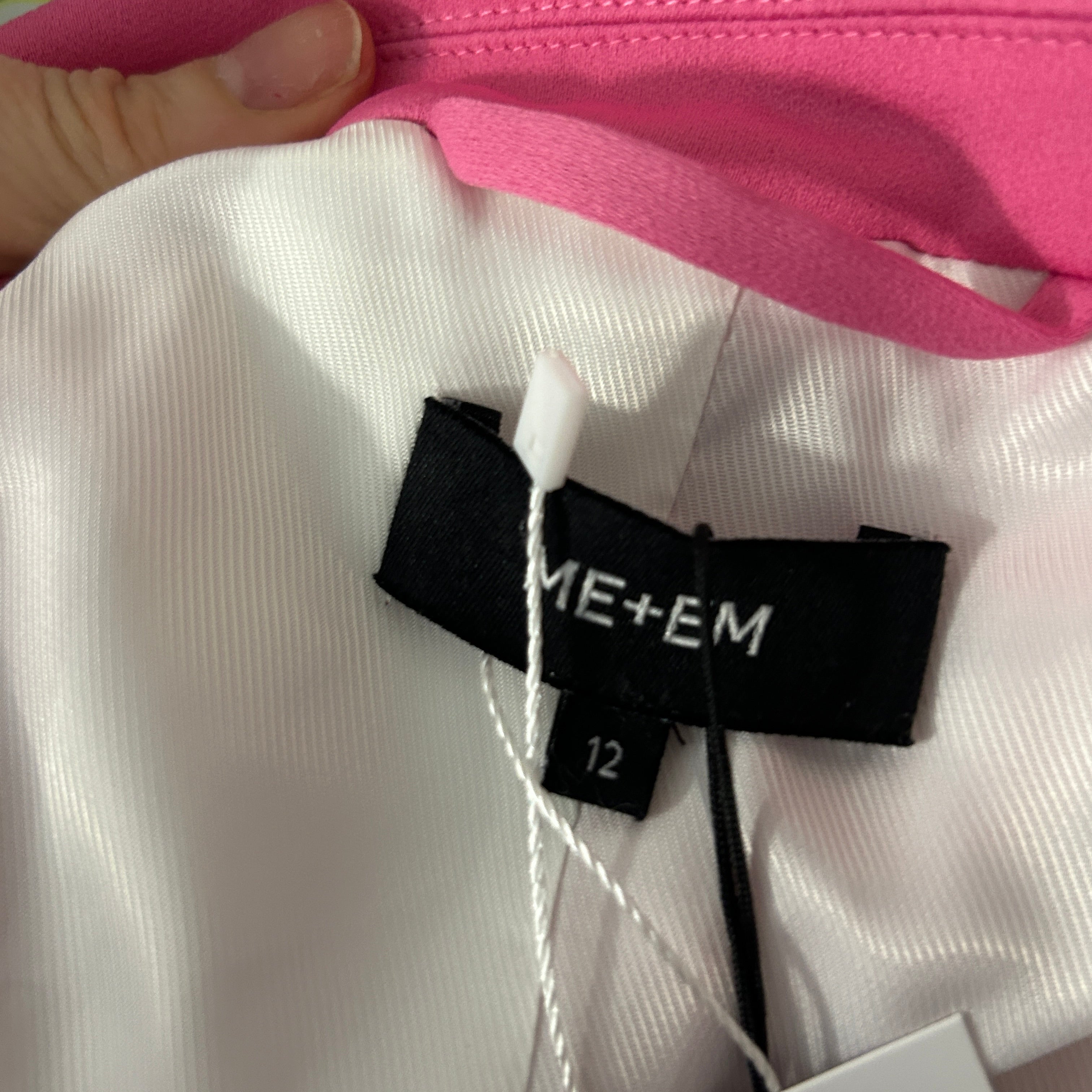 Me&Em New Sugar Pink Silky Topstitched Jacket M