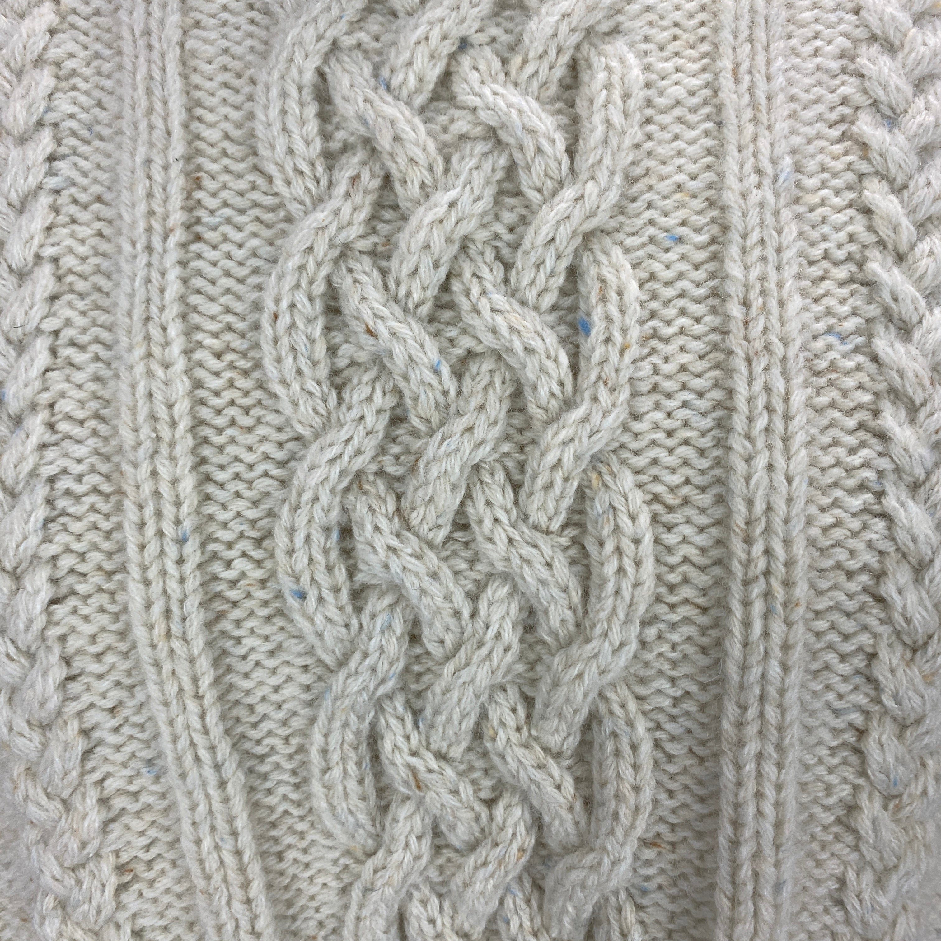 Clóimh New £170 Ecru Wool Aran Knit Vest OS