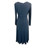 Armani Collezioni Navy Silky Jersey Midi Dress XL