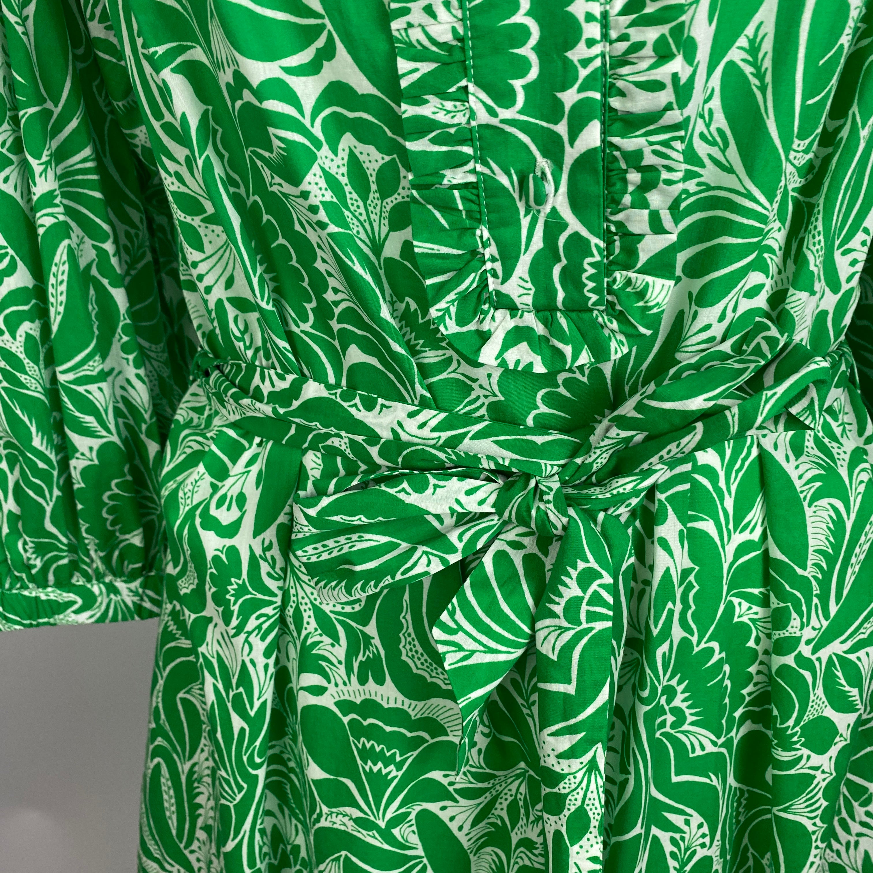 Dea Kudibal £389 Emerald Print Cotton Maxi Dress L