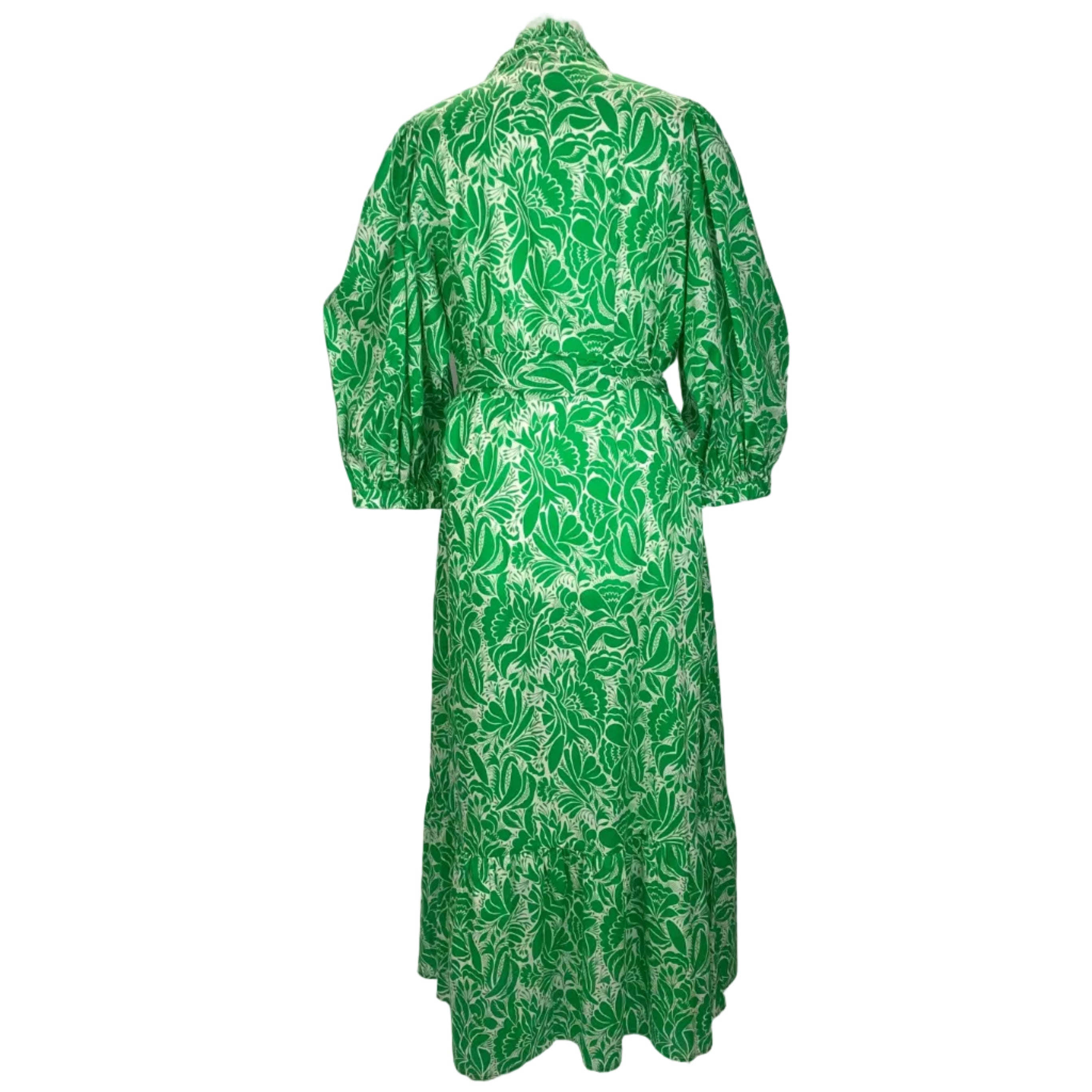 Dea Kudibal £389 Emerald Print Cotton Maxi Dress L