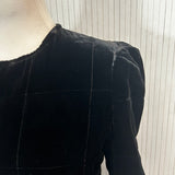 Isabel Marant Black Quilted Silk Velvet Top M