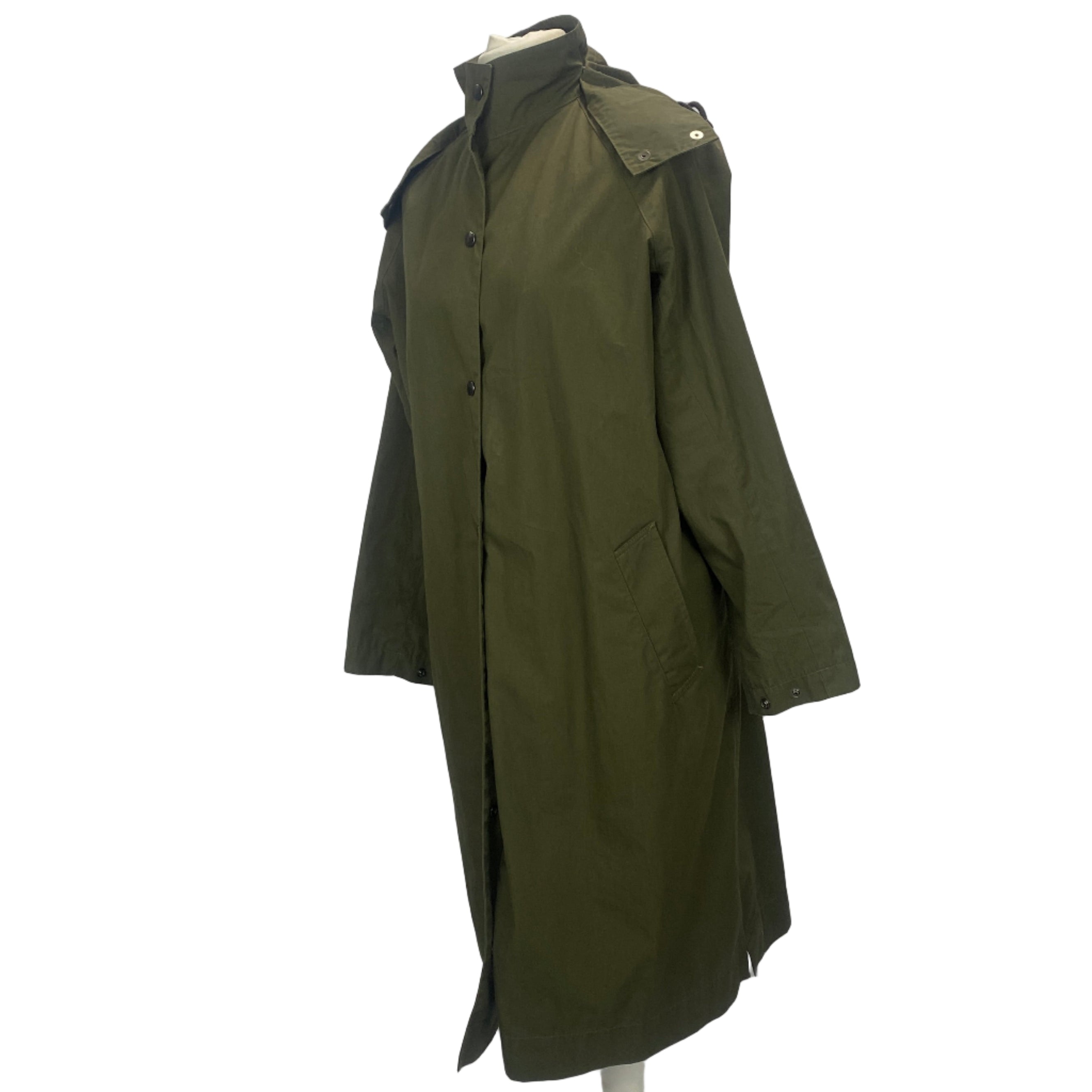 Bamford £795 Khaki Cotton Rain Mac Oversized XS/S
