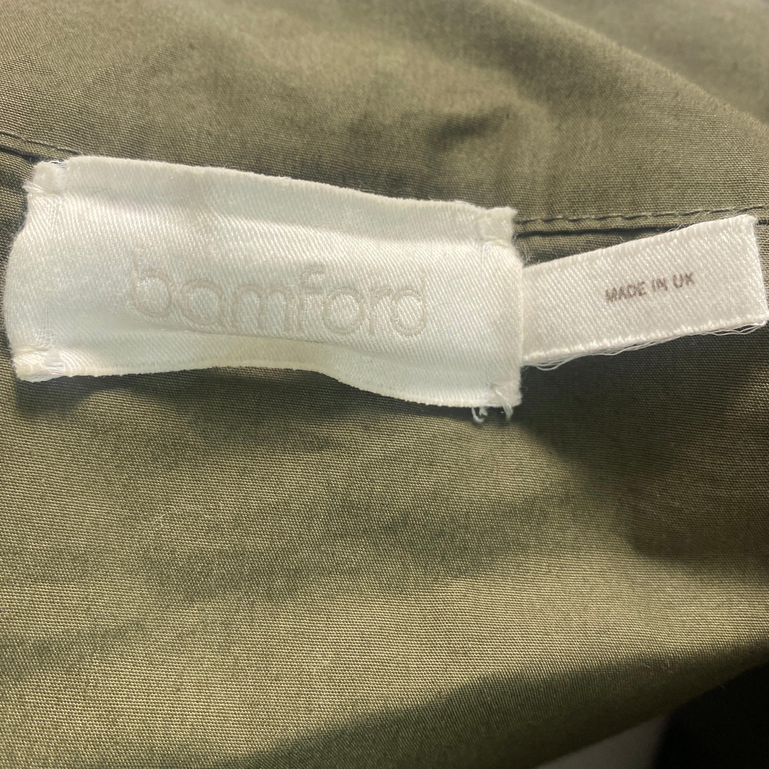 Bamford £795 Khaki Cotton Rain Mac Oversized XS/S